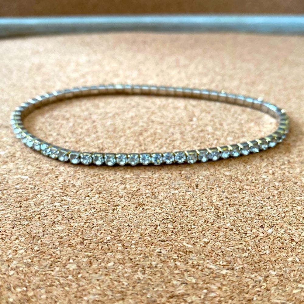 Rhinestone stretch bracelet formal fancy dance wedding